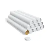 3" x 24" Staples White Mailing Tubes 12/Box (11628) 558420