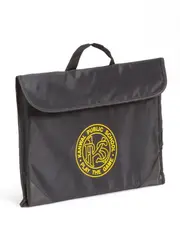 Black Library Bag With Print