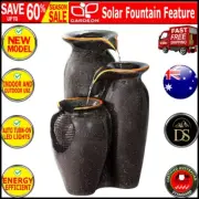 Gardeon Water Fountain Features Solar with LED Lights Outdoor Cascading 3-Tired.