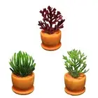 Mini Artificial Fleshy Bonsai Figurine Resin Succulent Plants Statue Decor