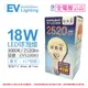 【EVERLIGHT億光】LED 18W 3000K 黃光 全電壓 E27 節能標章 球泡燈 (8.2折)