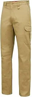 [Hard Yakka] Men's Basic Stretch Drill Cargo Pant, Khaki, Size 107 Stout