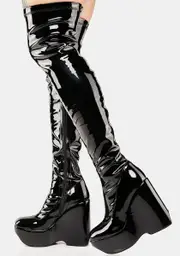 [SIMMI] Amalfi Patent Thigh-High Boots