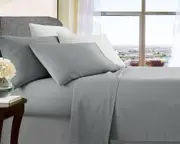 Belisma Opulence Ultra Soft Microfibre Sheet Sets Wrinkle Free Single Silver