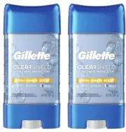 2 PACK Gillette Clear Gel Gillette Clear Gel & Deodorant Fresh Amber Scent 3.8oz
