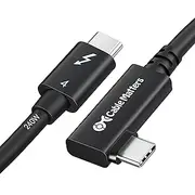 [Intel Certified] Cable Matters 40Gbps Right-Angle Thunderbolt 4 Cable - 0.8m, Support 8K Video & 240W Charging, 90-Degree Thunderbolt4 Cable Compatible with USB4, Thunderbolt 3, and USB C