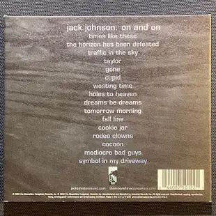 中陽 Jack Johnson傑克強森-On and On永不止息 2003年歐版三摺式紙殼版