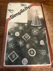 Simplicity 5180 Vintage 80s Sewing Pattern Crochet Christmas Ornaments