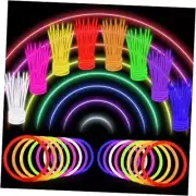 Glow Sticks Bulk Party Favors 8" Glow in the Dark Party Supplies Light 100 Pack