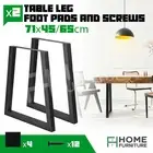 2x Steel Table Legs Coffee Dining Industrial Vintage Bench Metal Box Shape 650MM