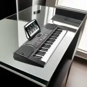 OPEN BOX - 61 Key Electronic Piano Electric Organ Keyboard w/ Microphone - Black