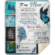 To My Mom From Son Premium Sherpa Blanket 50x60