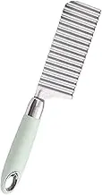 Crinkle Fry Cutter,Stainless Steel French Fry Slicer Cutter - Long Handle Food Chopper, Vegetable Chopping Tools Kitchen Gadgets for Cucumber Carrot