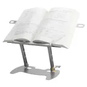 Metals Book Stand for Reading,Base with Non-Slip Pads Adjustable Silver