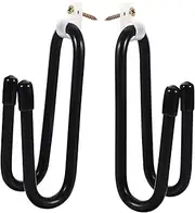 Abaodam Space-saving Guitar and Ukulele Wall Hanging Hooks 2pcs Double Hook Racks Wall Mount Guitar Stand