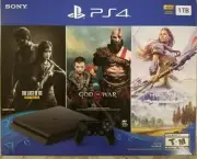 Sony PlayStation 4 Slim 1TB Console - Last of Us God of War Horizon Bundle