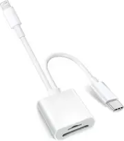 for Apple USB-C & Lightning to SD & TF Card Reader for iPhone 15/14/ 13/12/ 11