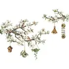 Window Cling, Removable Wall Stickers Flower Decal Decorations for Glass