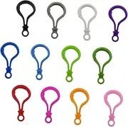 STOBOK 200 Pcs Multi Color Acrylic Lobster Claw Clasps Candy Color Keychain Clips Versatile Lanyard Snap Hooks for Mask Chains and Accessories Mixed Colors