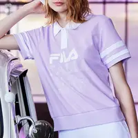 在飛比找蝦皮商城優惠-【FILA】女性 短袖 運動POLO衫-粉紫色 5POX-1