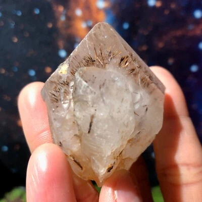 Rutilated Quartz Natural Point Crystal Quartz Energy Healing 83g 5.1cm