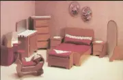 Greenleaf 7210 1:12 The Master Bedroom Set Dollhouse Wood Furniture Kit Hobby