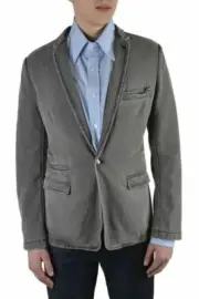 Dolce & Gabbana Men's Grey One Button Blazer Size US 38 IT 48