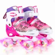 Sowume Adjustable Kids Roller Skates for Girls and Women, All 8 Wheels of Gir...