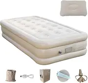 GkgWuxf Camping Inflatable Mattress | Thickened Camp Bed Self-Inflating Camping Mattress,Sleeping Pad with Built-in Pump Luxury Airbed Mat for Tent & Outdoor
