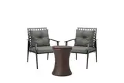 Livsip Outdoor Setting Ice Bucket Brown Table 2 Seater Bistro Set