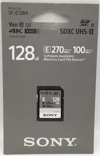 在飛比找Yahoo!奇摩拍賣優惠-SONY SF-E128A SDXC-128Gb 270MB