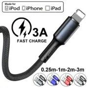 For Apple iPhone Charger 14 13 12 11 X XR XS 8 7 6 Long Short Braided Data Cable