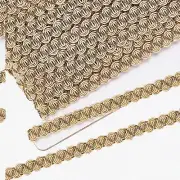 KhakiCraft Gimp Braid: 16.4 Yards of 0.4" Polyester Trim for DIY Sewing, Upholst