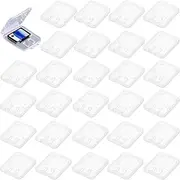 Pack of 30 Memory Card Sleeves, Storage Box, Memory Card Protective Box, Transparent SD Card Case, SD Card Case (2 Card Slots)