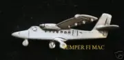 TWIN OTTER DHC-6 PEWTER LAPEL HAT PIN UP DeHavilland PILOT CREW GIFT MADE IN USA