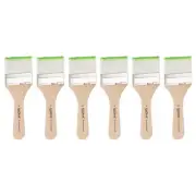 6pcs Paint Brushes 2" Flat Paint and Chip Brushes with Wooden Handle, White