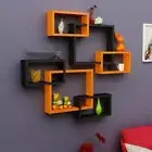 Online Decor Shoppee Intersecting Wall Shelves Cube Shelf Wooden Book Rack Gift