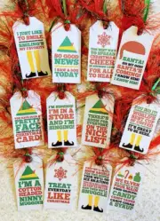 Buddy the Elf Christmas Sayings Gift Tags~12 Piece Set for Decor~Ornaments~419R
