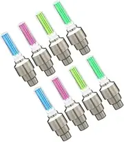 ADOCARN 8Pcs Bike Wheel Lights Tire Lamps for Enhanced Visibility Easy Installation Cool Decoration for Safe Night Riding Unique Patterns with Speed Variations