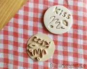 Kiss Me Stamp Embosser Cookie Cutter Pastry Fondant Dough Biscuit