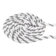 1/2Inchx50Feet Twisted Cotton Rope 3 Strand Tug of War Rope Grey White
