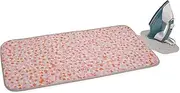 Joseph Joseph Swift Folding Ironing Mat with Silicone Iron Rest, Easy Ironing on Any Surface, Heat and Steam Resistant, Non-Slip Ironing Pad, Hanging Loop, Compact Storage, 90 x 47 cm, Peach Blossom