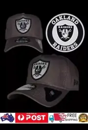 LAS VEGAS OAKLAND RAIDERS NFL NEW ERA 9FORTY A FRAME GREY BLK CAP HAT LA NY NBA