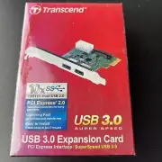 Transcend TS-PDU3 2-Port PCIe to USB 3.0 Controller Expansion Card PCI Express