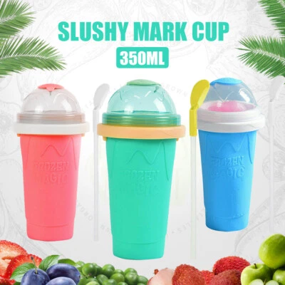 2x Slushie Maker Cup Quick Freeze Magic Milkshake Cup Ice Cream Maker
