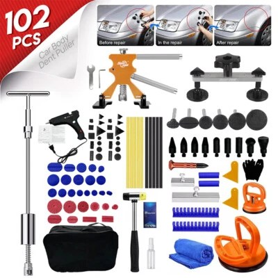 102pcs Car Dent Puller Kit Paintless Hail Dent Repair Tools for Auto Body