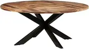 Dining Table Round 175x75 cm Acacia Wood with Honey Finish,Kitchen & Dining Room Tables 56.3KG-321686