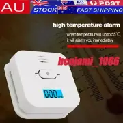 1/2x 3in1 LCD Display Smoke Detector and Carbon Monoxide Detector Alarm 85 dB