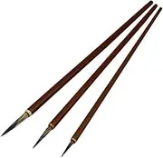 Wzenclave 3pcs Drawing Brush Set - Chinese Style Painting and Line-Drawing Brushes, Fine Eyeliner Applicator, Makeup Tools