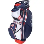 Sun Mountain 2024 C-130 Golf Cart Bag - 14-Way Cart Bag - NAVY / WHITE / RED USA